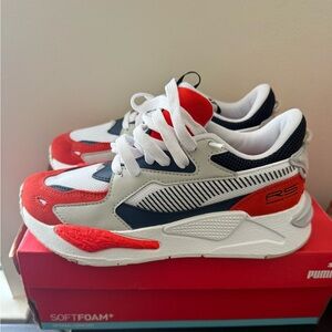 Puma Kids' Red, White, and Navy Sneakers